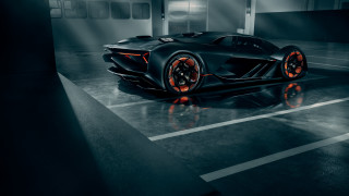 Black sports car dark room 21 - a black floor free wallpaper