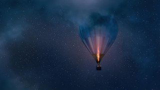 Hot air balloon night sky - a hot air balloon free wallpaper