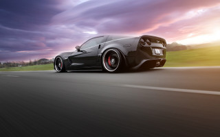 Black sports car sunset dramatic - dramatic free wallpaper