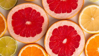 Citrus group stilllife orange lemon - one cut free wallpaper
