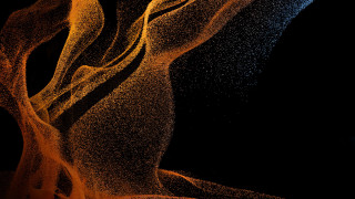 Black background swirl benoit mandelbrot - volumetric lighting free wallpaper