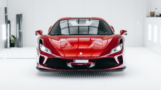 Red sports car white room - a white room free wallpaper