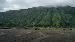 Truck mountains cloudy sky forest - dave melvin free wallpaper