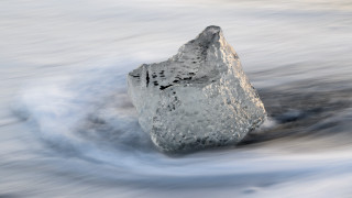 Rock wave ice landart abstract - ice free wallpaper