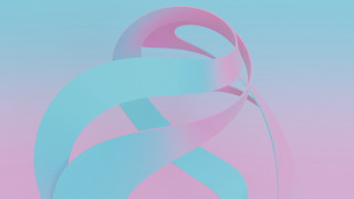 Pink blue abstract curved bottom - c4d free wallpaper