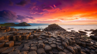 Sunset rocky beach large formation - brian dunlop free wallpaper