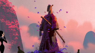 Man sword mountain bird sunset - alejandro burdisio free wallpaper