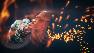 Fireman fire extinguisher embers autumn - unreal engine 5 free wallpaper