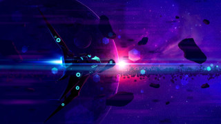 Space spaceship star aurora moon - the space free wallpaper