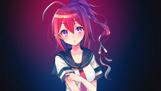 Pink haired girl cigarette anime - her mouth free wallpaper