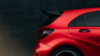 Red car wall black background - sharp line free wallpaper for desktop