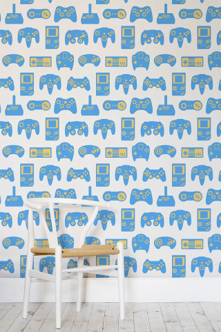 Chair wall blue elephants wooden - game art free wallpaper for mobile