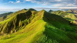 Green mountain range blue sky 3 - murata range free wallpaper