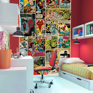 Bedroom comic books wall decorated - americo makk free wallpaper for tablet