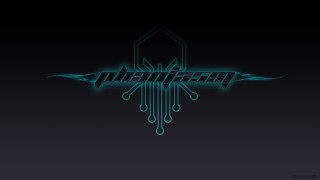 Darkness neon blue black background - letter free wallpaper for desktop