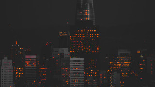 City skyline clock tower night 4 - city free wallpaper