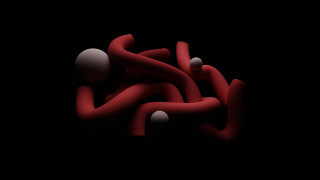 Red objects dark black background - apelle free wallpaper