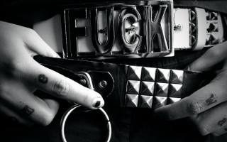 Person holding scissors lucky ring - punk art free wallpaper