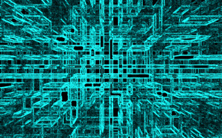 Blue abstract lines squares cyberpunk - white line free wallpaper
