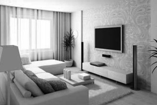 Living room large tv center - center area free wallpaper