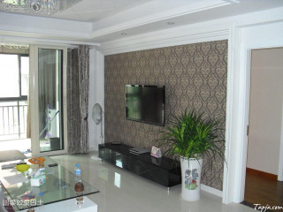 Living room flat screen tv - the table in front free wallpaper