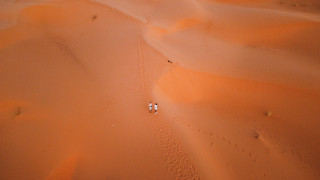 Desert people vehicle sunset sky - sandy free wallpaper for desktop