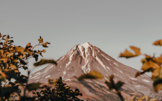Mountain snowcap forest autumn tiltshift - peak free wallpaper