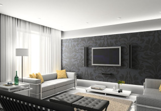 Living room couch comfortable modern 3 - the table free wallpaper