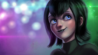 Blue eyes smile portrait green - pixar style free wallpaper