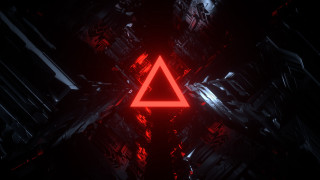 Triangle red light abstract 3d - a triangle free wallpaper for desktop