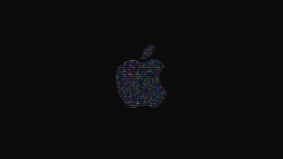 Apple letters glitch mosaic hat - an apple logo free wallpaper
