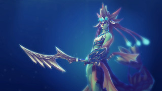 Woman sword wings water lowpoly - subsurface free wallpaper for desktop
