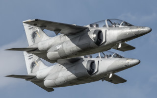 Military jets formation sky clouds - two military jet free wallpaper