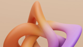Intertwined purple orange 3d shiny - a beige background free wallpaper