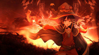 Witch fire demon ayako explosion - a wand free wallpaper