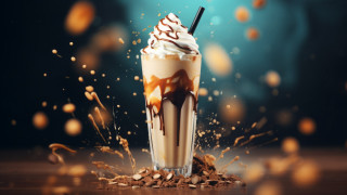 Milkshake chocolate whipped cream straw - chocolate free wallpaper