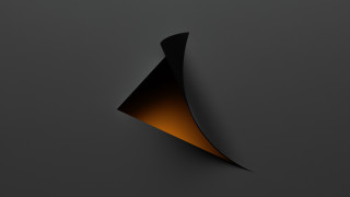 Black orange abstract curved wall - the side of the wall free wallpaper