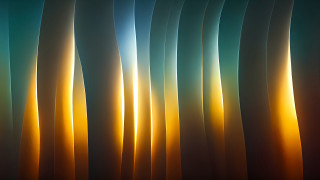 Wavy lines blue background yellow - alfred manessier free wallpaper