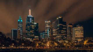 Cityscape night lights bridge ferriswheel - cityscape free wallpaper