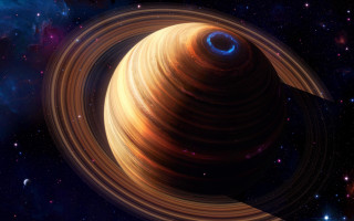 Saturn spiral star space art - christopher balaskas free wallpaper