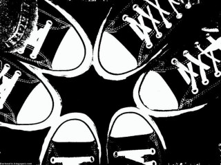 Black white shoes laces sole - shoe free wallpaper