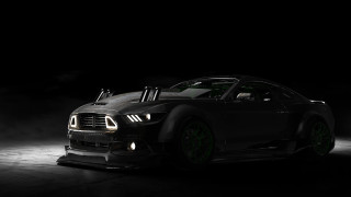 Black car green wheels dark - redshift free wallpaper