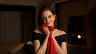 Woman smiling red scarf jewelry - a red scarf free wallpaper