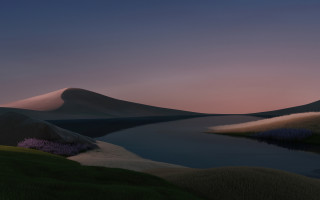 Mountain lake dusk pink purple - dusk free wallpaper