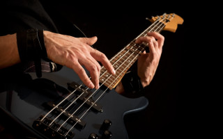 Man playing bass guitar black - a man playing free wallpaper