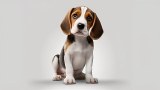 Sad dog 3d render elke - a sad look free wallpaper