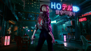 Woman alley neon signs cyberpunk - cyberpunk free wallpaper