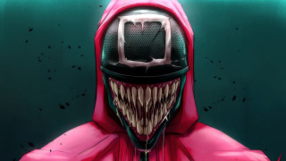 Pink suit man helmet green - comic cover art free wallpaper for desktop