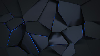 Dark blue shapes 3d abstract - cinema 4 d free wallpaper