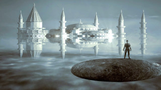 Man castle reflection ocean outdoors - a reflection of it free wallpaper